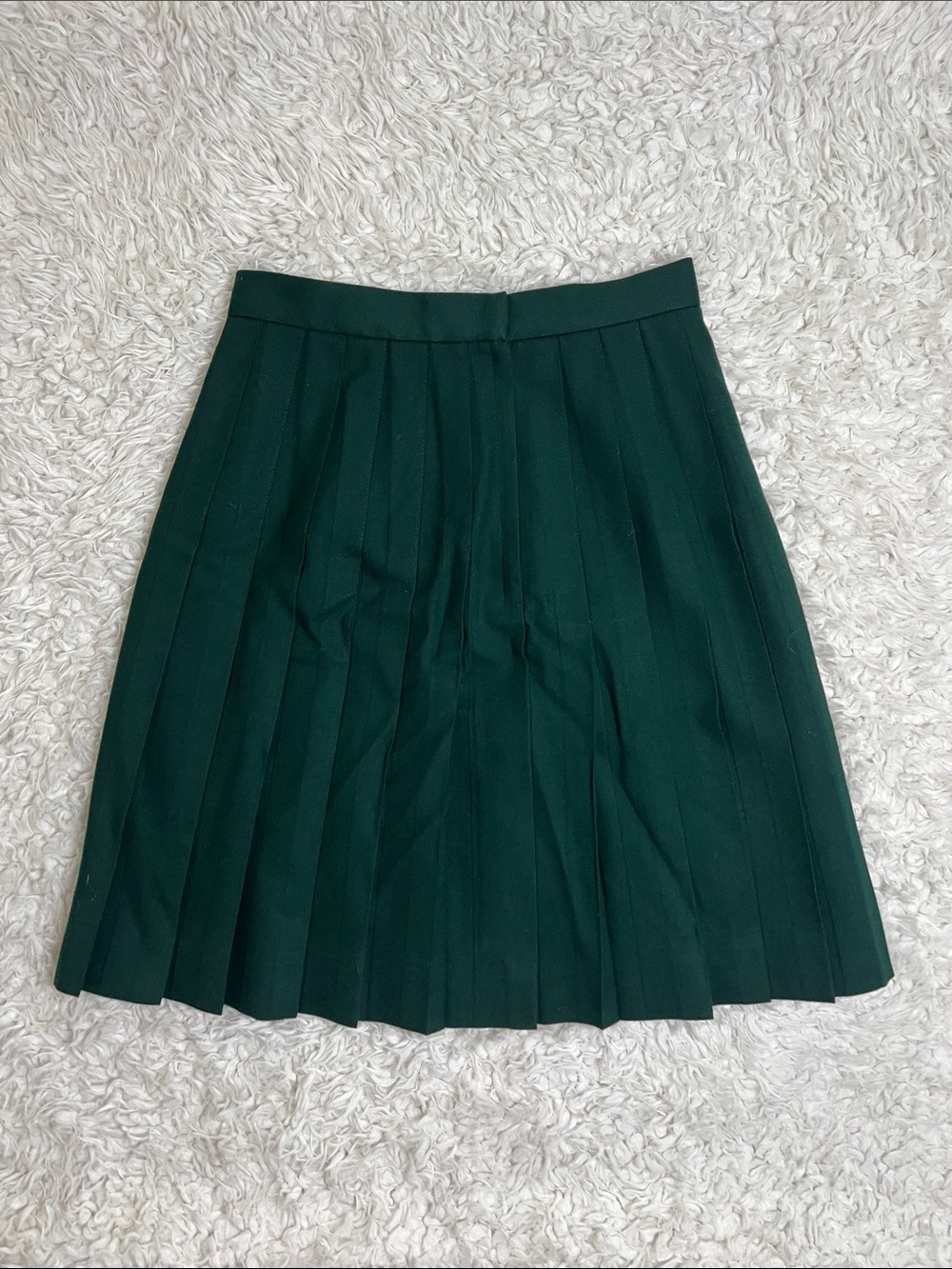 Talbots Petites Wool Green Pleated Skirt Size 6 Academia Preppy